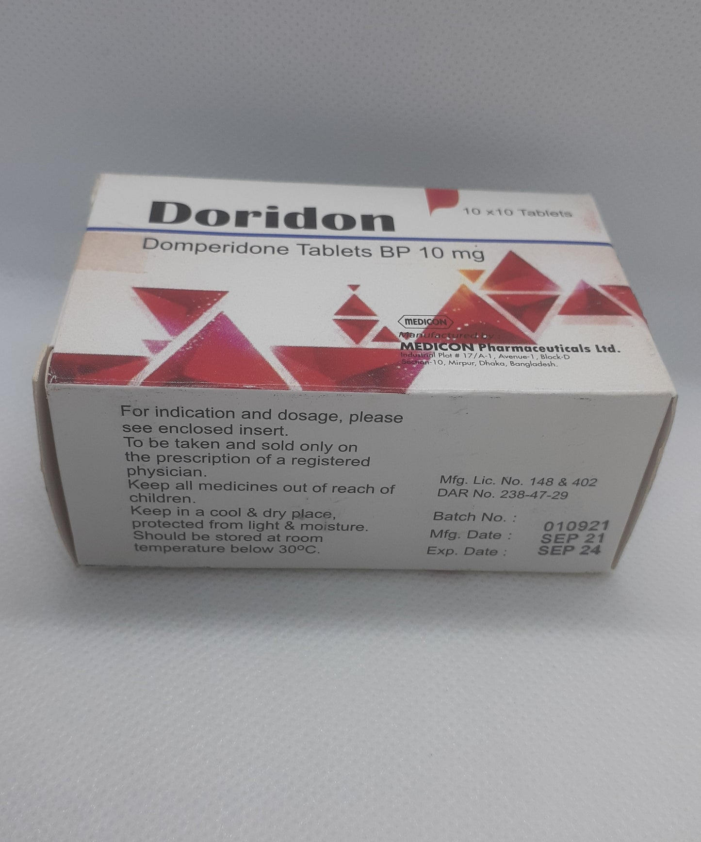 Doridon 20 Box ( 2000 tablets )