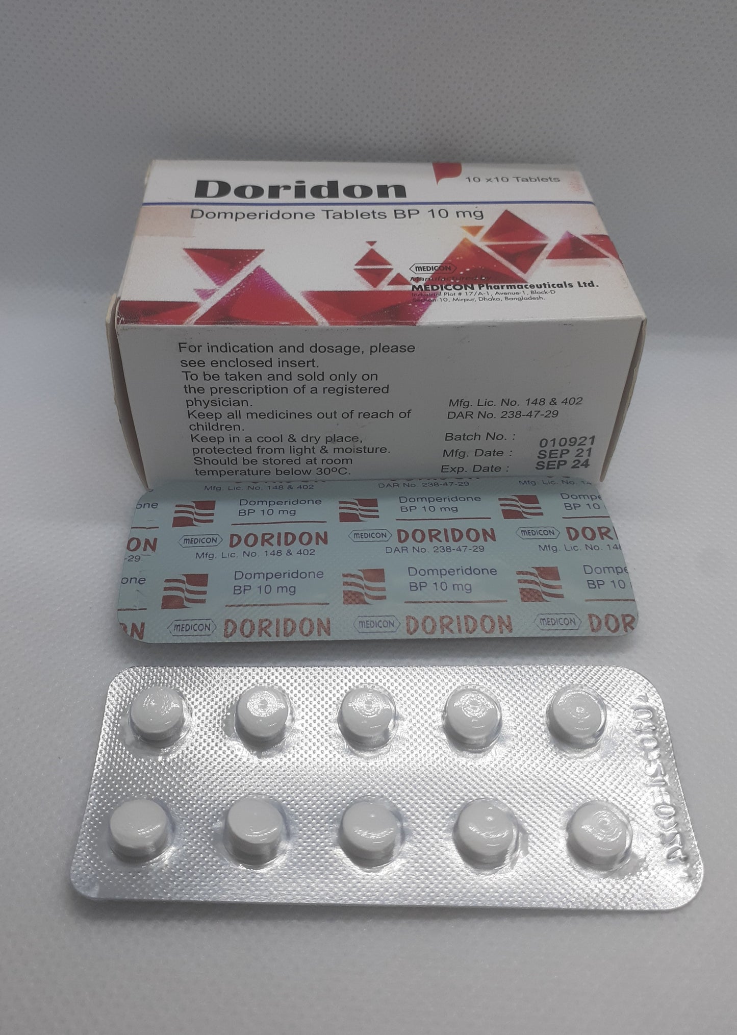 Doridon 20 Box ( 2000 tablets )