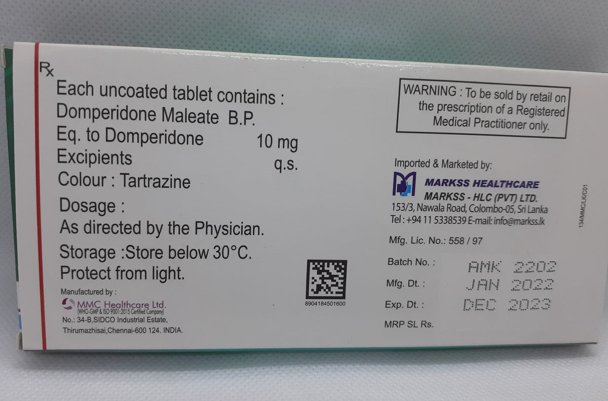 Domitab DOMPITAB 15 Box ( 1500 Tablets ) – Wan1Store
